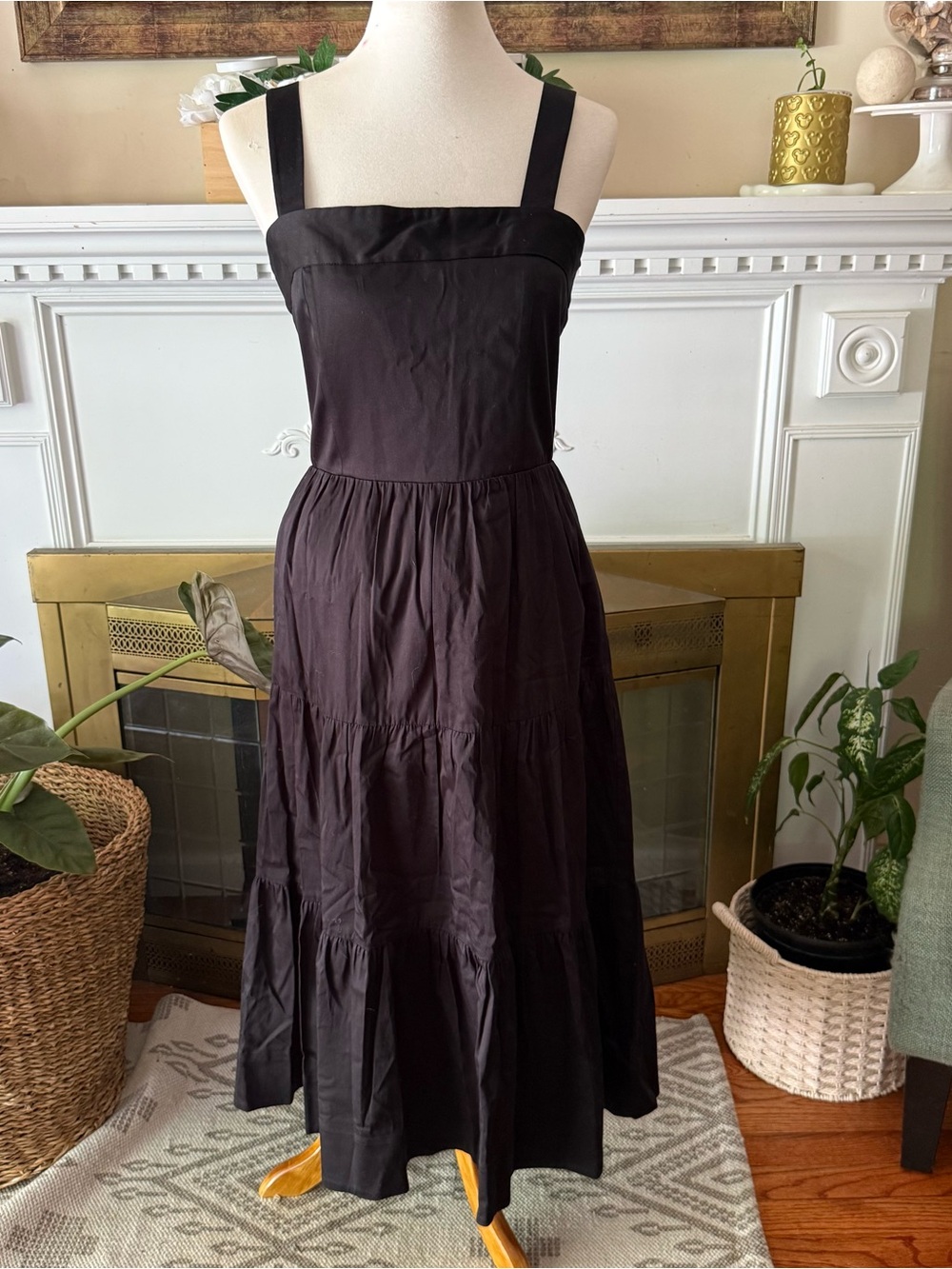 NWT ALICE + OLIVIA Saige tiered cotton-blend midi dress